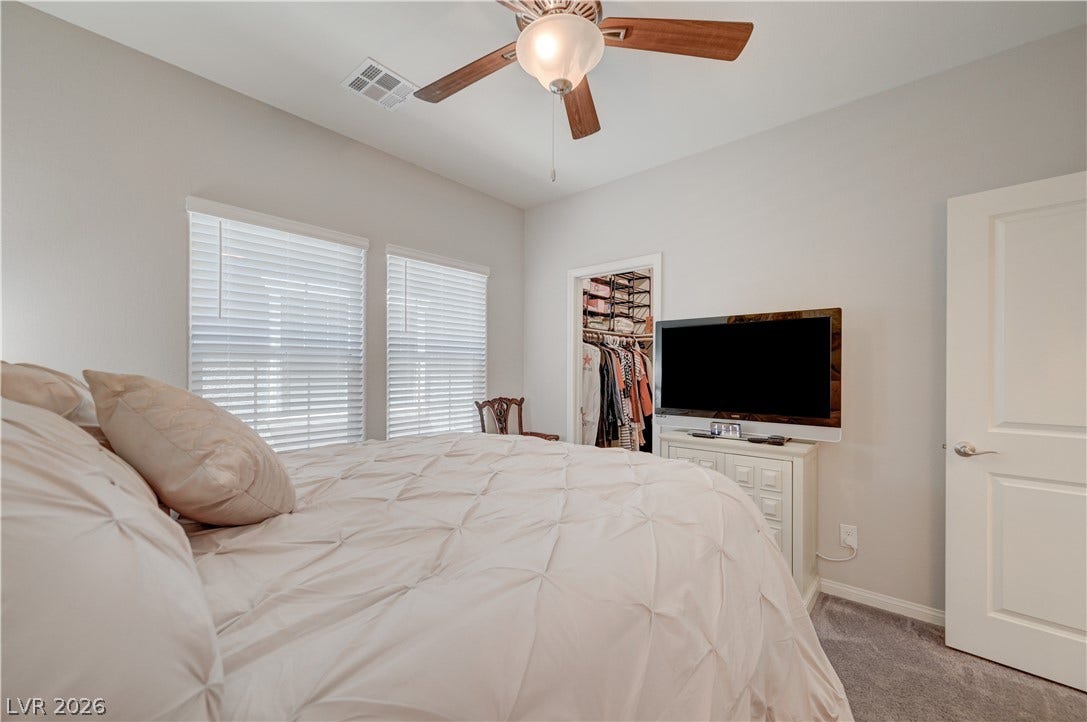 5th guest bedroom conveniently located downstairs with its own bath & walk in close for multi generational living..
