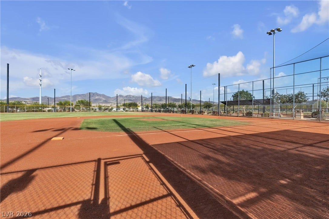 3106 Berceto Court, Henderson, NV 89044 Baseball field in a well-maintained community park, perfect for sports enthusiasts.