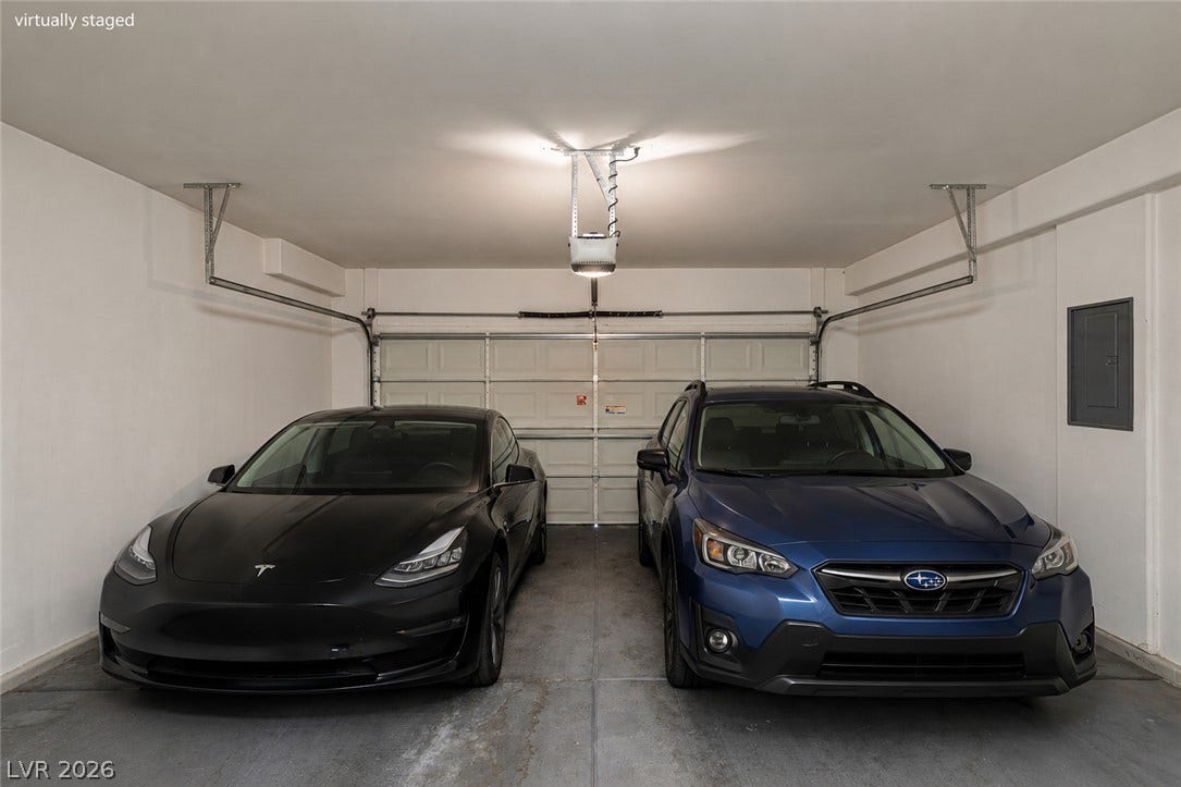 2157 Sawtooth Mountain Drive, Henderson, NV 89044 Secure parking is readily available in this spacious garage.
