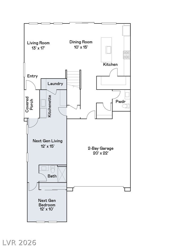 2684 Sunrise Mist Place, Henderson, NV 89044 Visualize the thoughtful layout of this home with a convenient next-gen living suite and integrated two-bay garage.