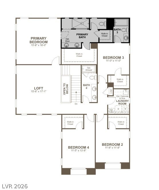 Visualize the thoughtful layout of this upper level, complete with private bedrooms and a versatile loft space.