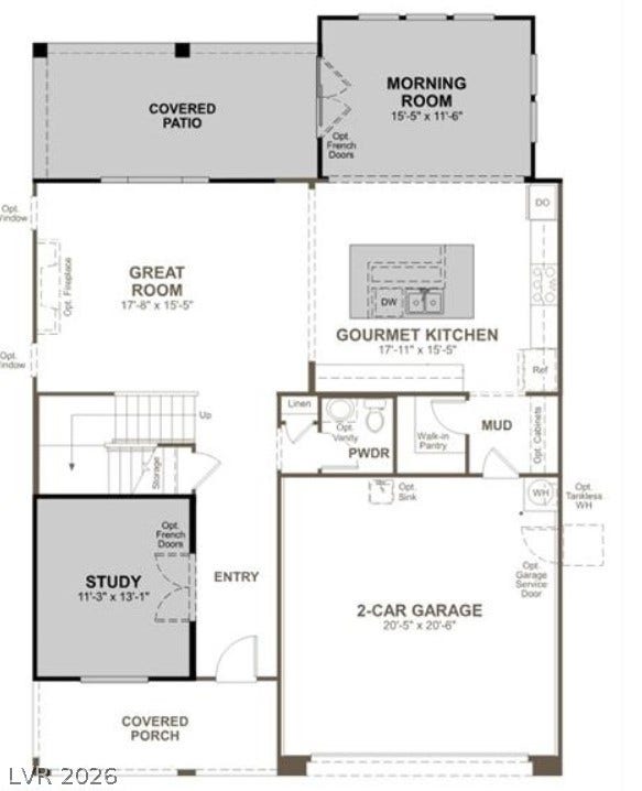 40 Fairdale Drive, Henderson, NV 89011 Visualize the open layout of this home, featuring a gourmet kitchen, great room, and study on the main level.