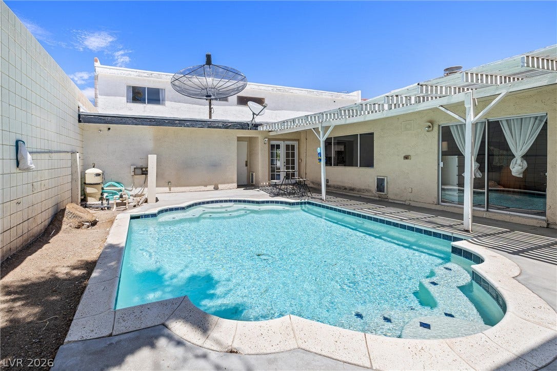 3303 Royce Court, Las Vegas, NV 89121 A private, in-ground pool offers a refreshing oasis within this secluded backyard.