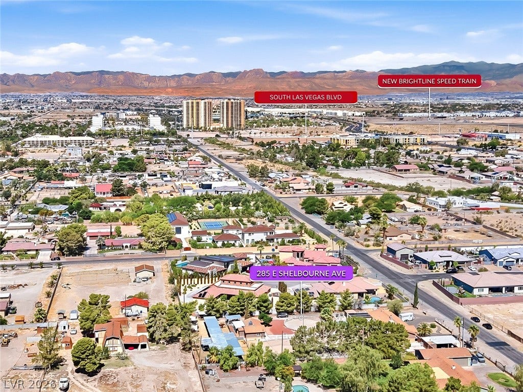 Over an acre just blocks from South Las Vegas, and the new Brightline West Station, an all-electric rail line between Las Vegas and Southern California.