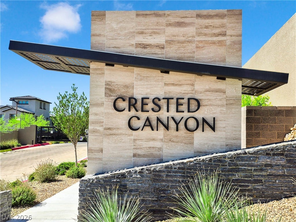 11572 Desert Hollow Avenue, Las Vegas, NV 89138 Elegant stone masonry and modern design welcome you to Crested Canyon.