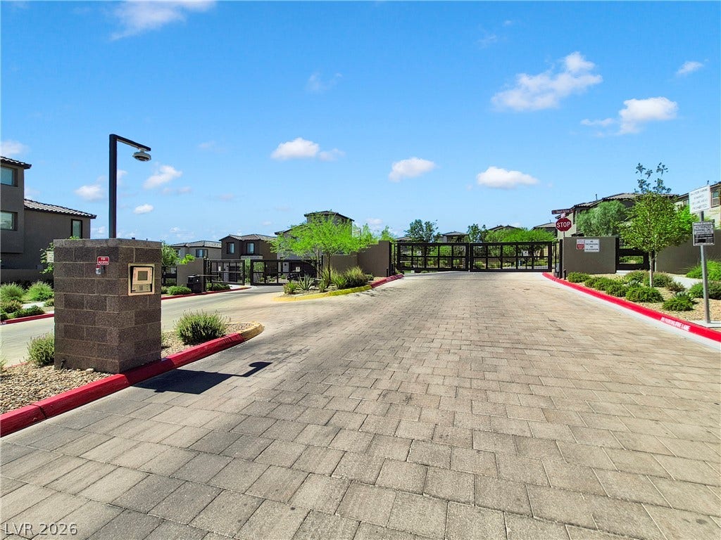 11572 Desert Hollow Avenue, Las Vegas, NV 89138 Gated community entrance.