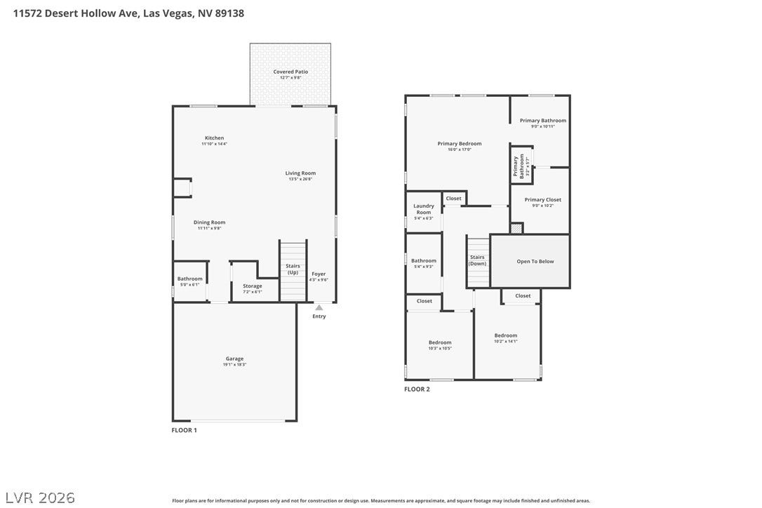 11572 Desert Hollow Avenue, Las Vegas, NV 89138 Visualize this home's layout with detailed floor plans, perfect for planning your future living spaces.