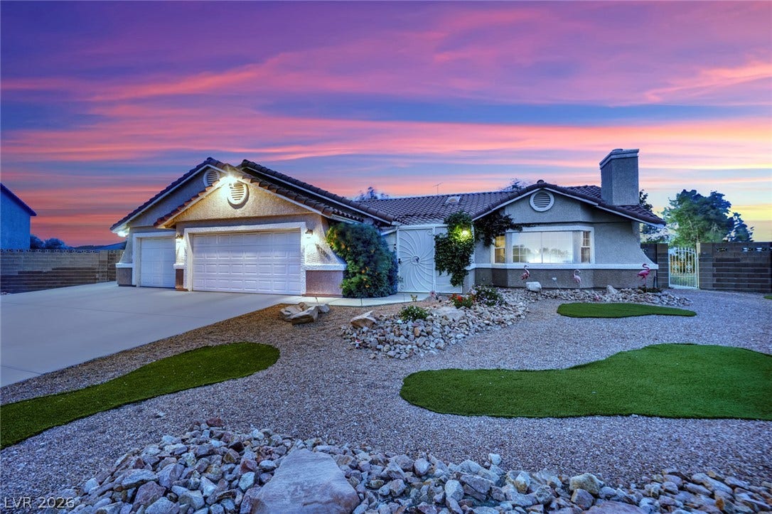 9180 Mohawk Street, Las Vegas, NV 89139 Ranch-style house featuring a 3 car garage