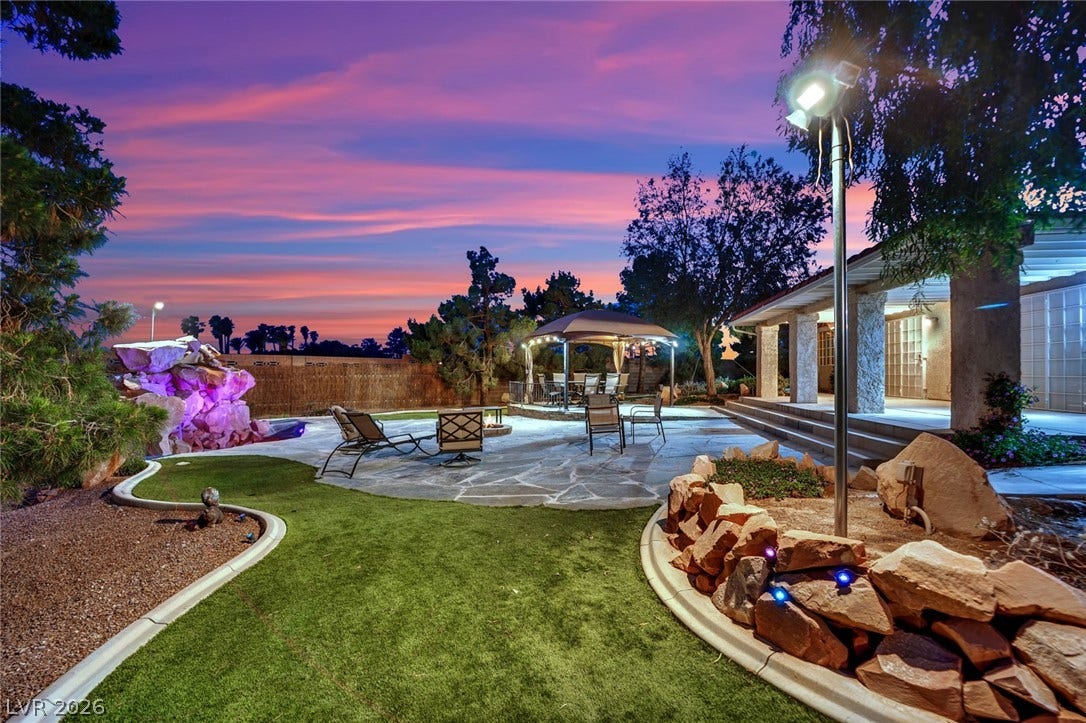 9180 Mohawk Street, Las Vegas, NV 89139 Fenced yard featuring a patio and a gazebo