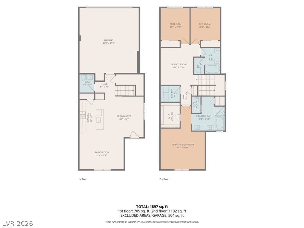 600 N Carriage Hill Drive, #1034, Las Vegas, NV 89138 A detailed floor plan illustrating the well-arranged living spaces across two levels.