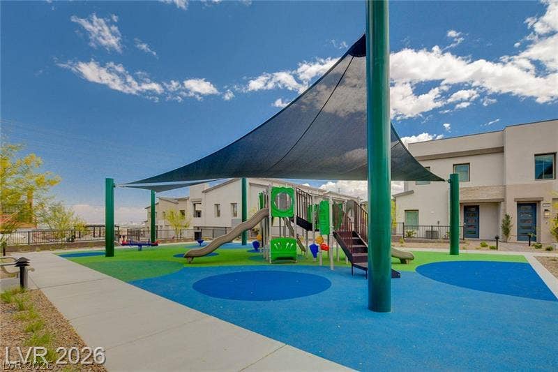 600 N Carriage Hill Drive, #1034, Las Vegas, NV 89138 A vibrant community playground, shaded for comfort, adjoins contemporary residences.
