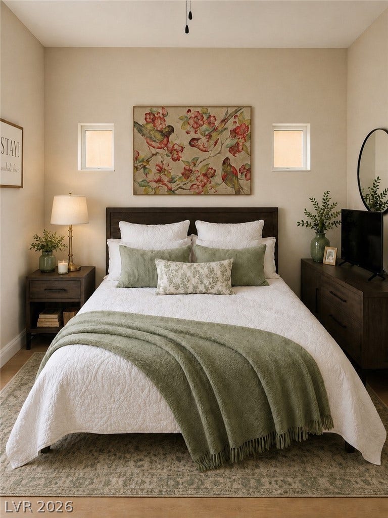 2397 Luberon Drive, Henderson, NV 89044 A well-appointed bedroom provides a serene retreat for ultimate comfort and relaxation.