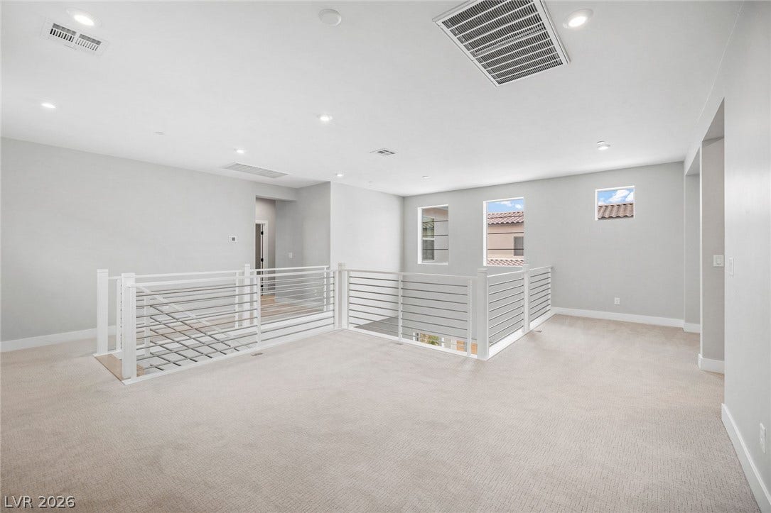3194 Poplar Crest Court, Henderson, NV 89044 An open and airy loft space, naturally illuminated by well-placed windows and recessed lighting, invites versatile living arrangements.