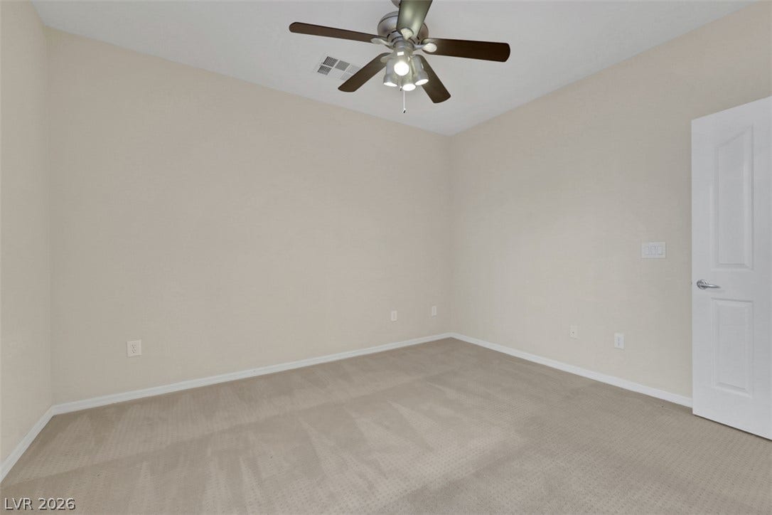 An airy bedroom provides a blank canvas, offering comfort and versatility.