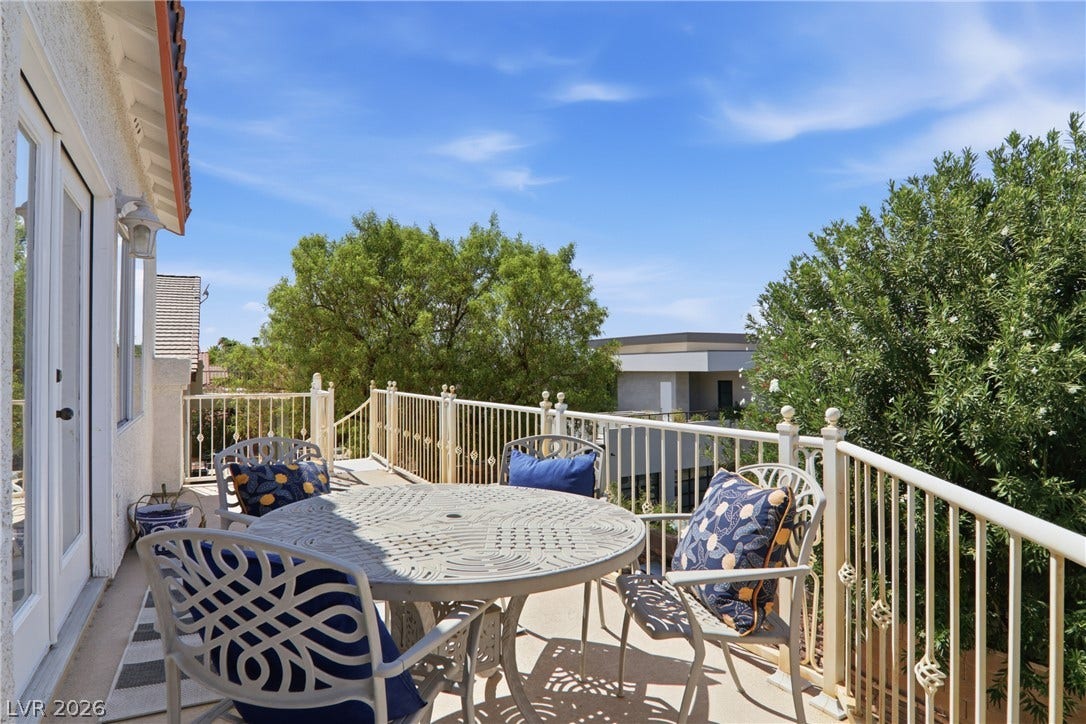 2218 Alanhurst Drive, Henderson, NV 89052 An inviting private patio awaits, perfect for al fresco dining and enjoying the views.