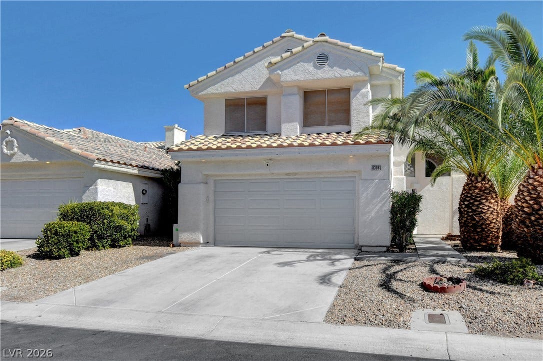 8308 Raphael Court, Las Vegas, NV 89129 A well-maintained stucco exterior and tile roof crown this inviting desert home.