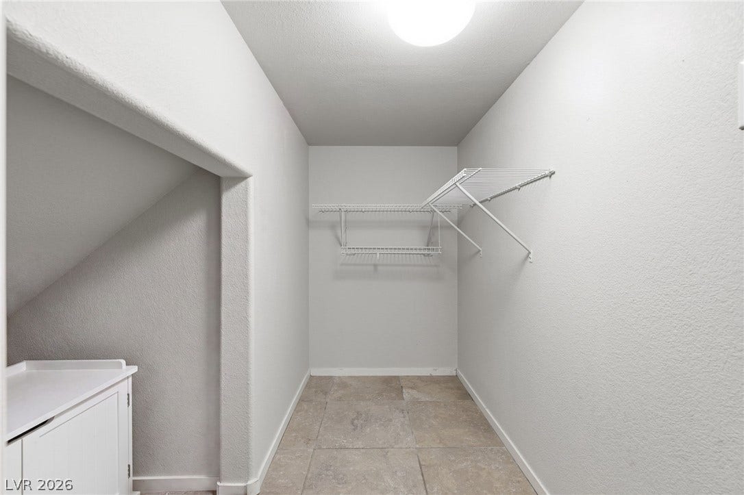Under the Stairs storage space.