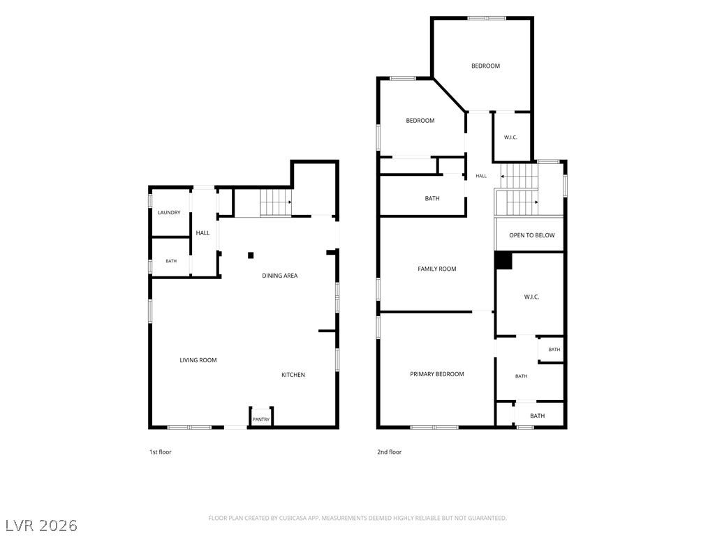 A comprehensive two-story layout offering distinct living and private spaces, complete with essential amenities on each level.