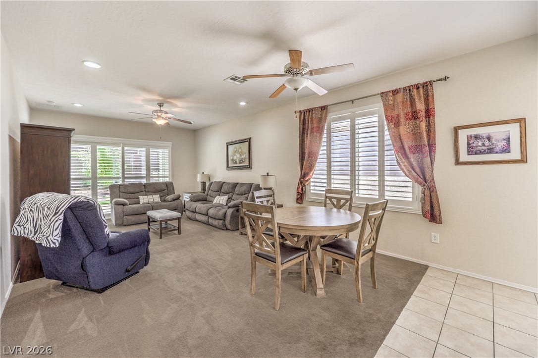 2439 Erastus Drive, Henderson, NV 89044 Dual Pane Windows, Plantation Shutters,
Two-Tone Interior Paint, Water Conditioner Loop (plumbed) and Raised Panel Doors w/ Lever Door Handles