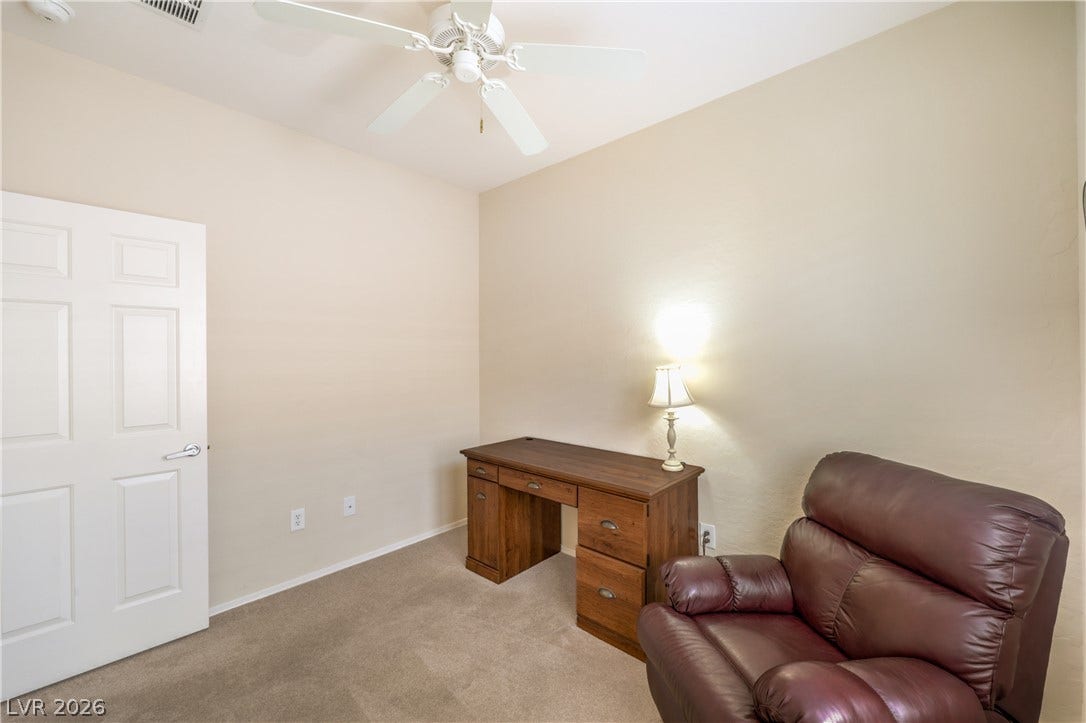 2439 Erastus Drive, Henderson, NV 89044 Two Secondary Bedrooms with Ceiling Fans and Walk-In Closets
