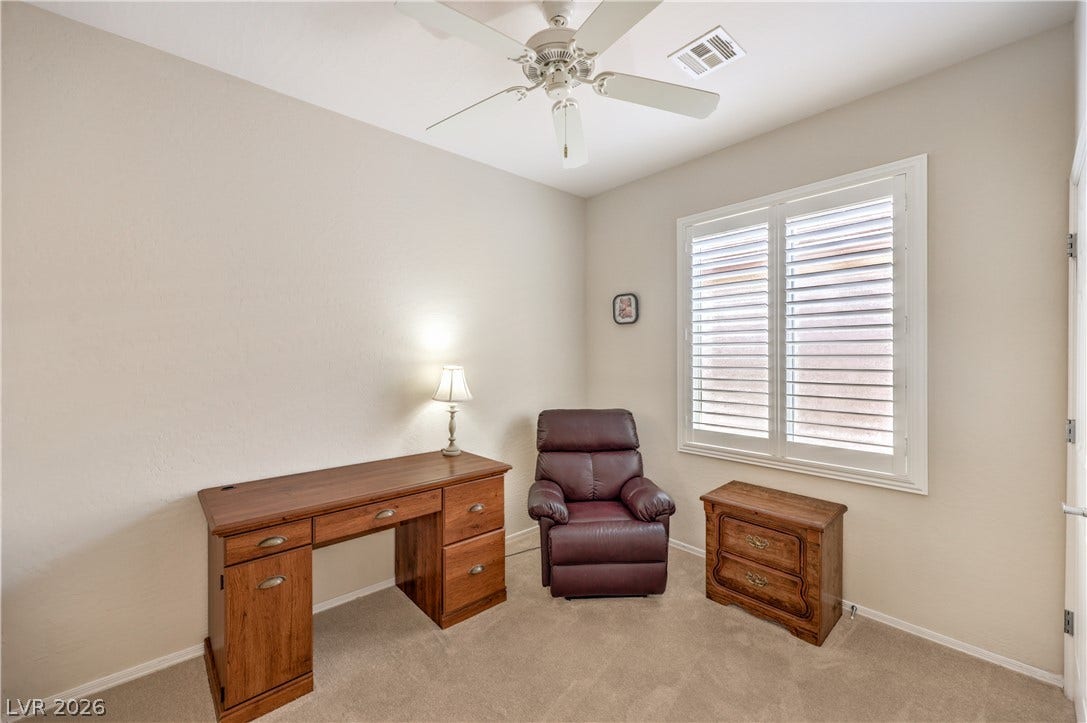 2439 Erastus Drive, Henderson, NV 89044 Two Secondary Bedrooms with Ceiling Fans and Walk-In Closets
