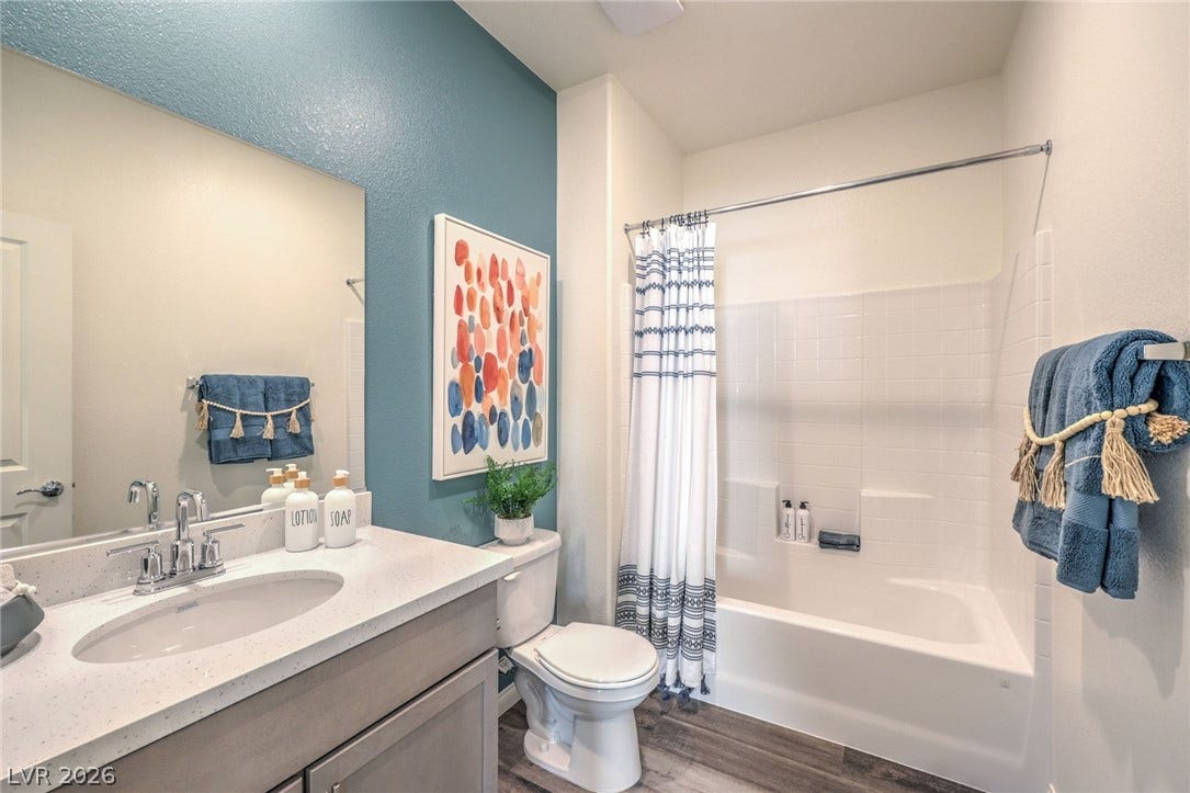 1030 PEACOCK PLUME Avenue, Henderson, NV 89011 Photo is representational only; actual home finishes may vary. Bathroom on the first floor