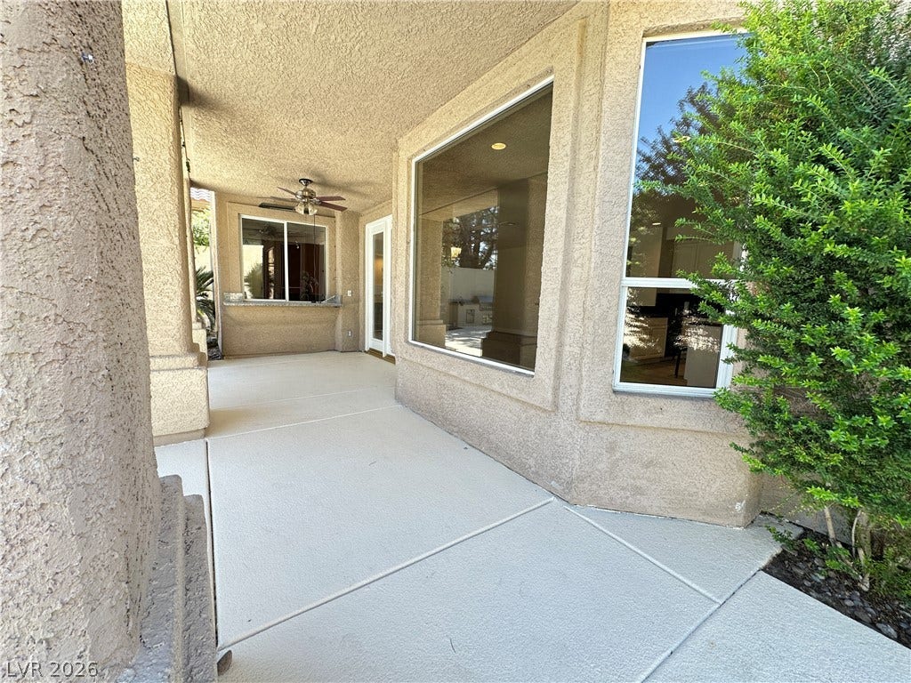 1828 Dolce Drive, Las Vegas, NV 89134 A spacious covered patio offers a refreshing outdoor retreat with abundant natural light.