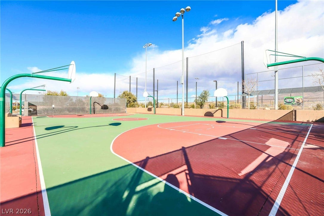 2966 Gallarate Drive, Henderson, NV 89044 A well-maintained basketball court awaits your competitive spirit.