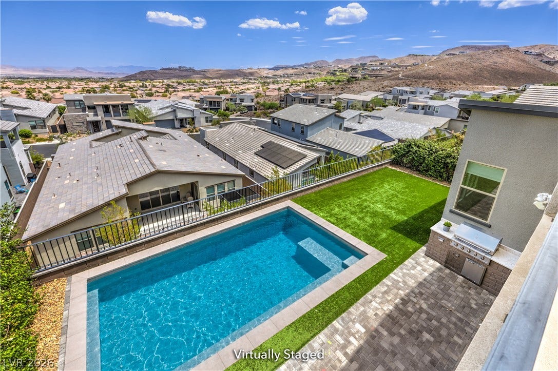 1984 Canyon Highlands Drive, Henderson, NV 89052 Plenty of room for a pool in the back yard *virtually shown*
