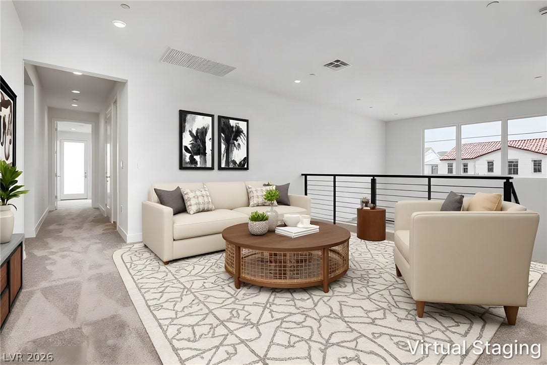 10226 Pleasant Knoll Avenue, Las Vegas, NV 89166 Virtually staged loft with modern design.