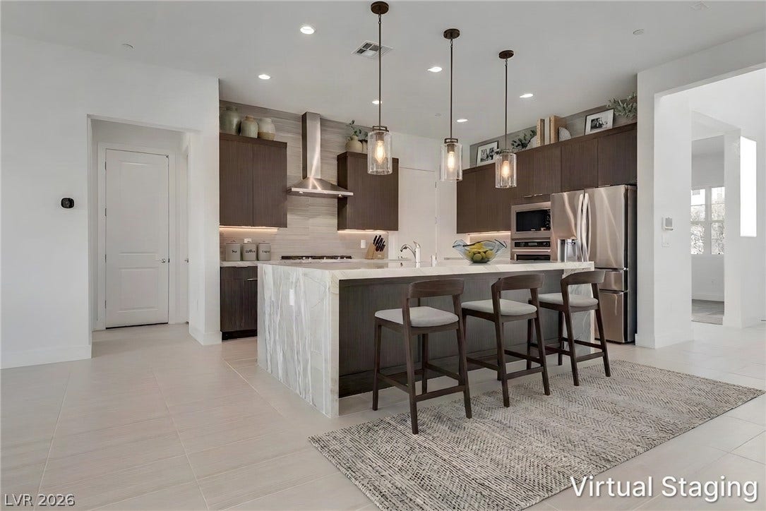 10226 Pleasant Knoll Avenue, Las Vegas, NV 89166 Virtually staged kitchen to enhance this gourmet kitchen space.