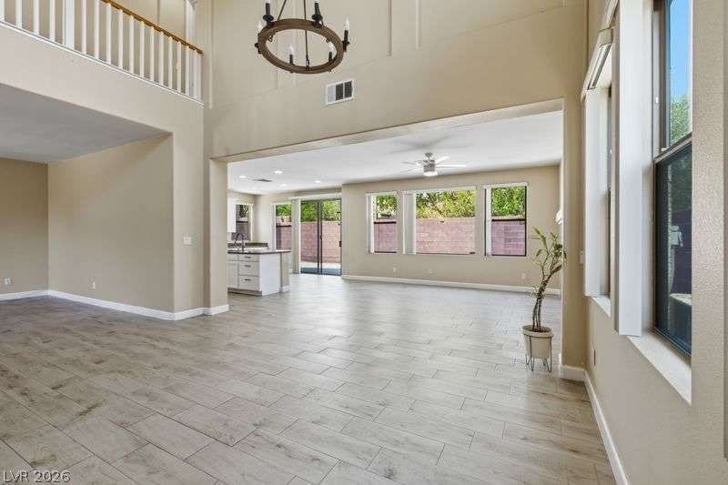 10464 Calico Pines Avenue, Las Vegas, NV 89135 High ceilings and a bright open layout define this multi-level living area.