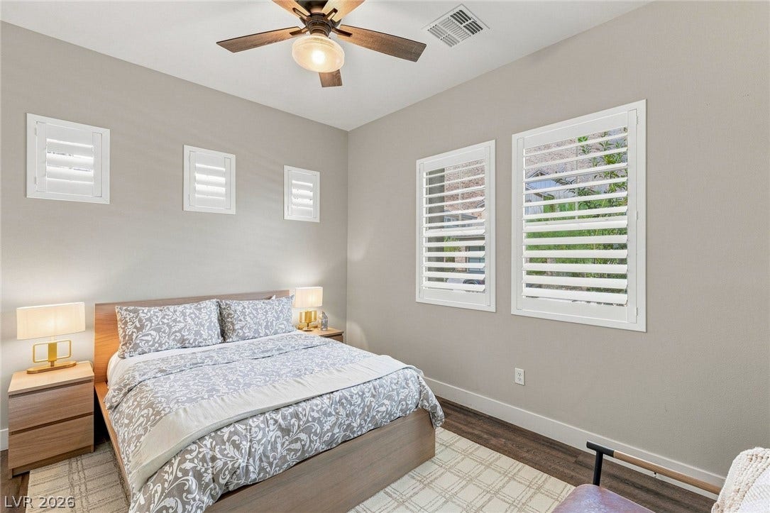 Secondary SUITE features Bedroom AND Separate living room.  Has a private en-suite and private entrance.