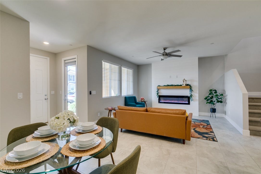 3179 Brynley Avenue, Henderson, NV 89044 An open main floor connects the dining space seamlessly to the living area.