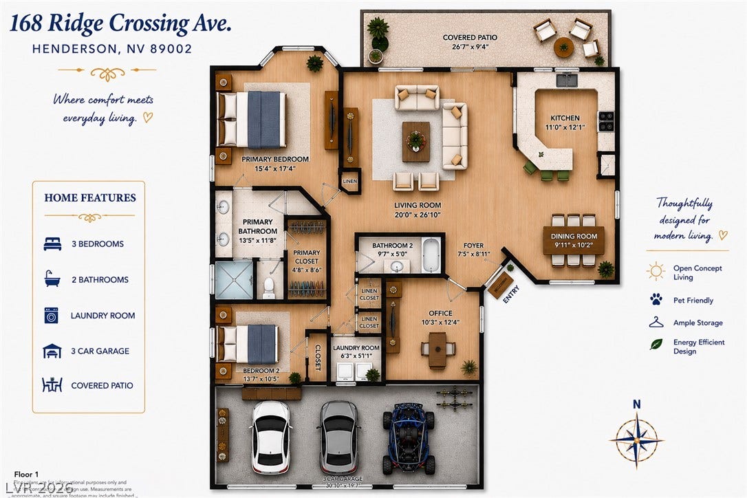 168 Ridge Crossing Avenue, Henderson, NV 89002 168 Ridge Crossing Avenue, Henderson, NV 89002