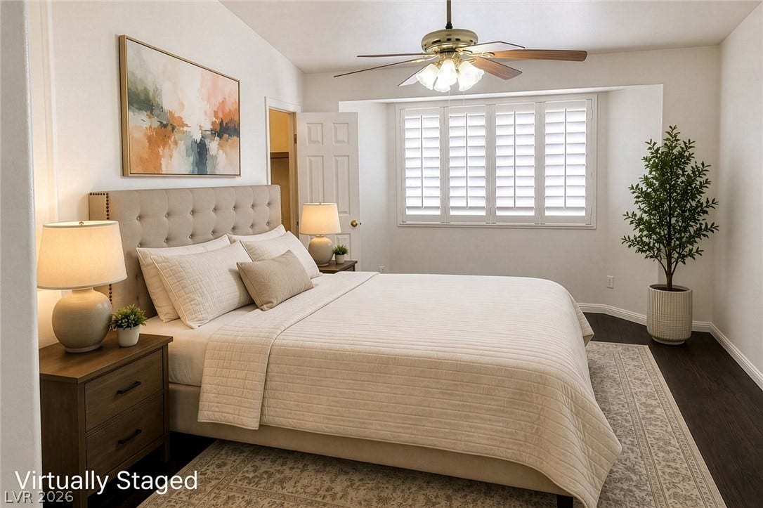 1809 Lyell Canyon Lane, Las Vegas, NV 89134 Virtually staged Primary Bedroom