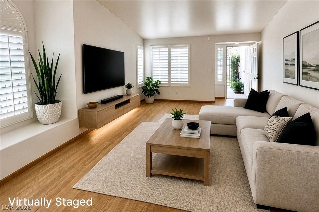 1809 Lyell Canyon Lane, Las Vegas, NV 89134 Living Room - Virtually Staged