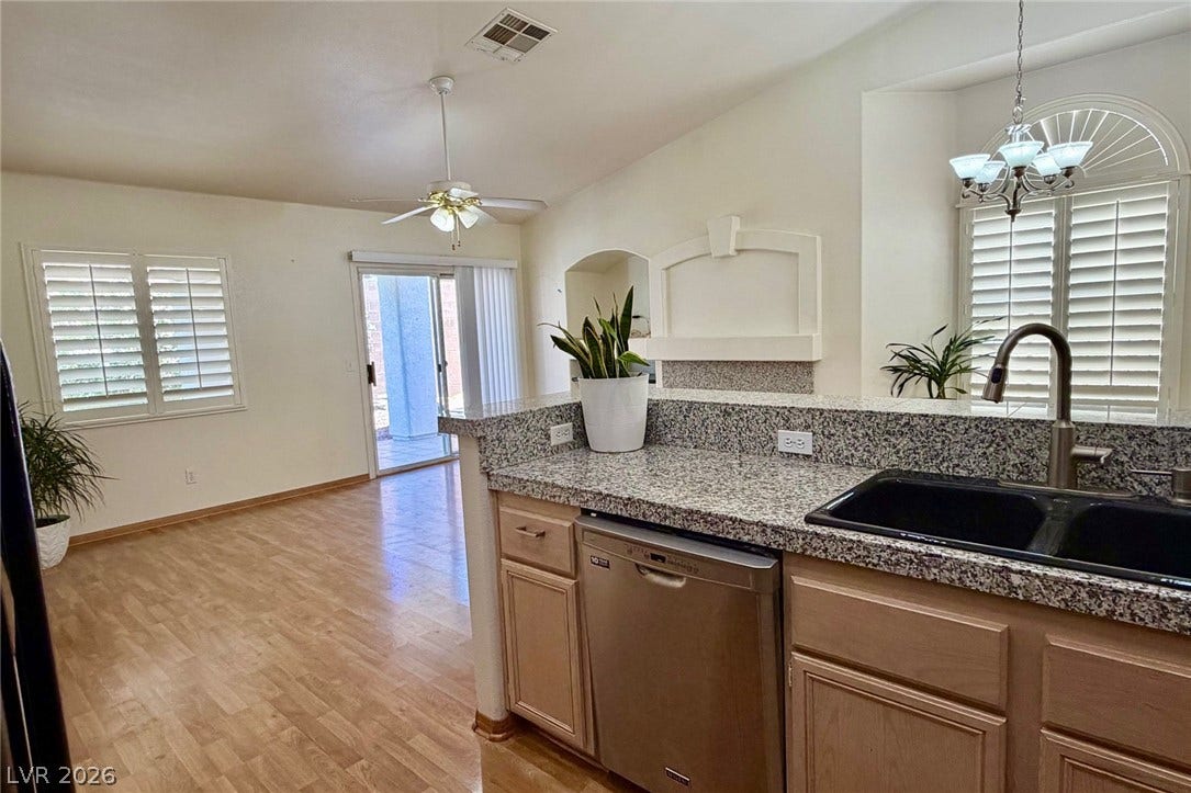 1809 Lyell Canyon Lane, Las Vegas, NV 89134 View from the kitchen