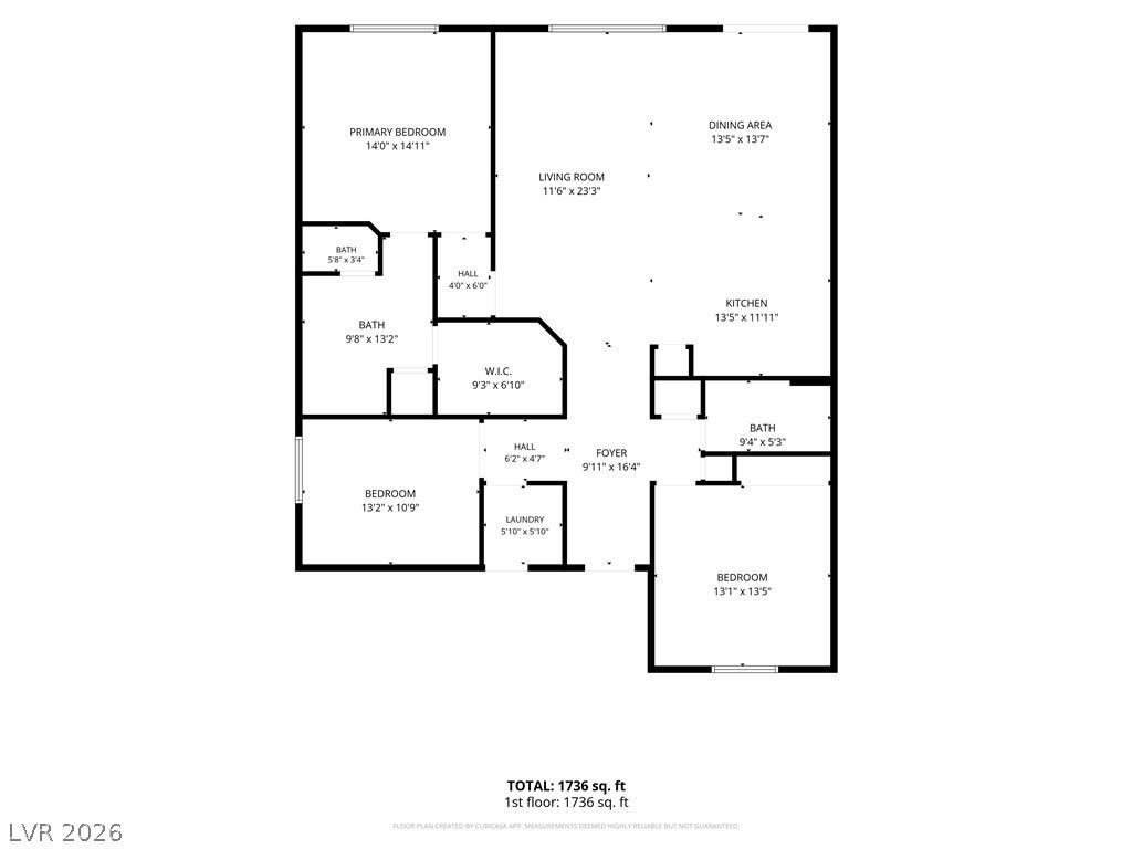 2247 Shadow Canyon Drive, Henderson, NV 89044 Clear and detailed layout illustrates the functional flow of this single-level home.