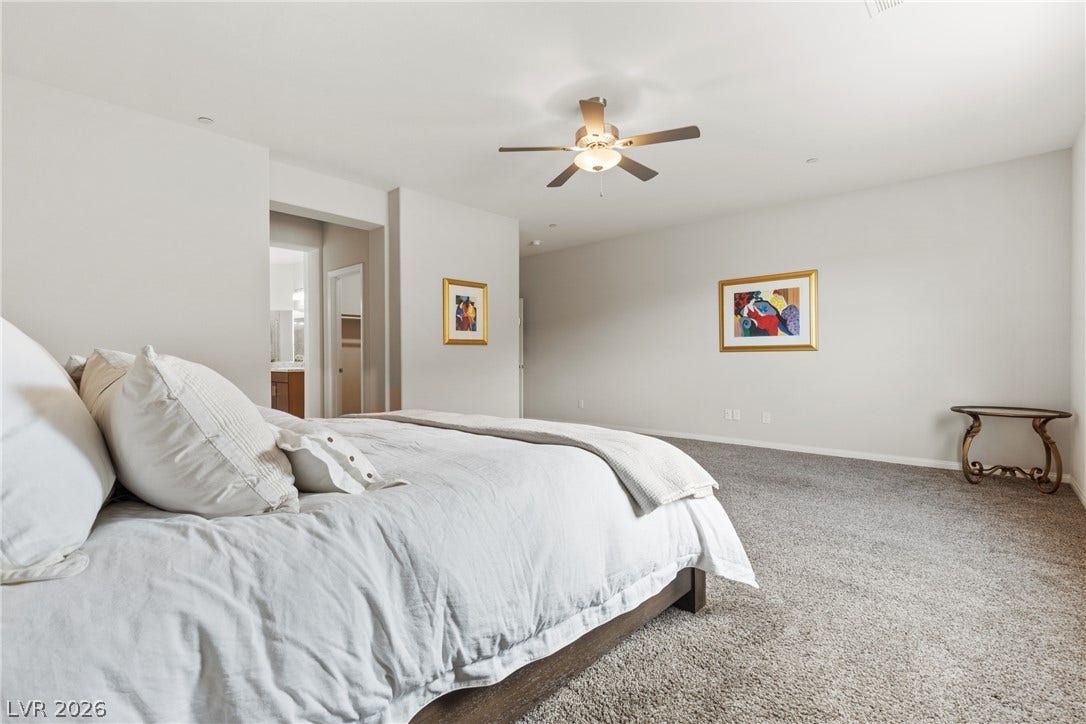 Generous proportions and soft carpeting define this quiet, comfortable retreat.