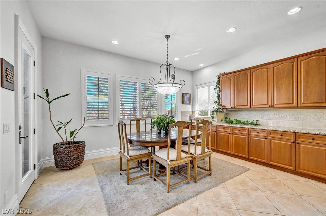 1116 Golden Age Court, Las Vegas, NV 89144 An inviting dining area offers a built-in buffet.