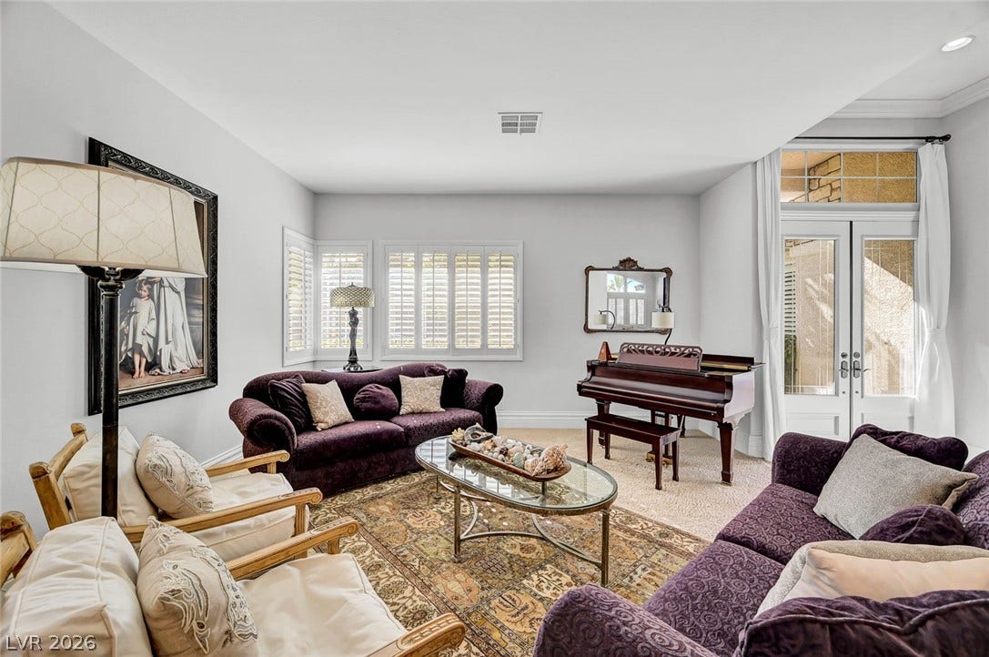 1116 Golden Age Court, Las Vegas, NV 89144 Plentiful natural light streams through plantation shutters and double glass doors.