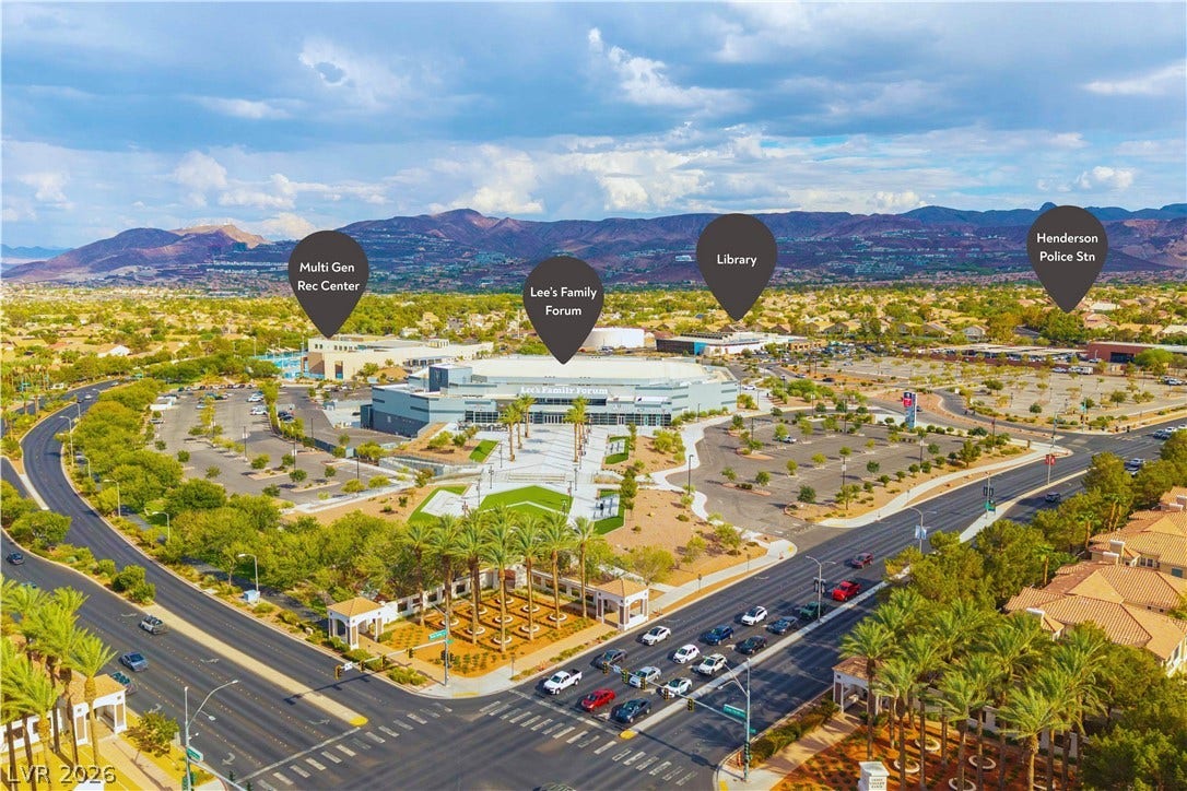 2408 Pebble Springs Court, Henderson, NV 89074 Southeast Corner Green Valley Pkwy & Paseo Verde Pkwy. Enjoy the events & The Henderson Silver Knights at Lee's Family Forum, Multigenerational Rec Center, Henderson Public Library, and Henderson Police Station. The District I & The District II are located on the Northwest and Northwest Corner of this intersection.