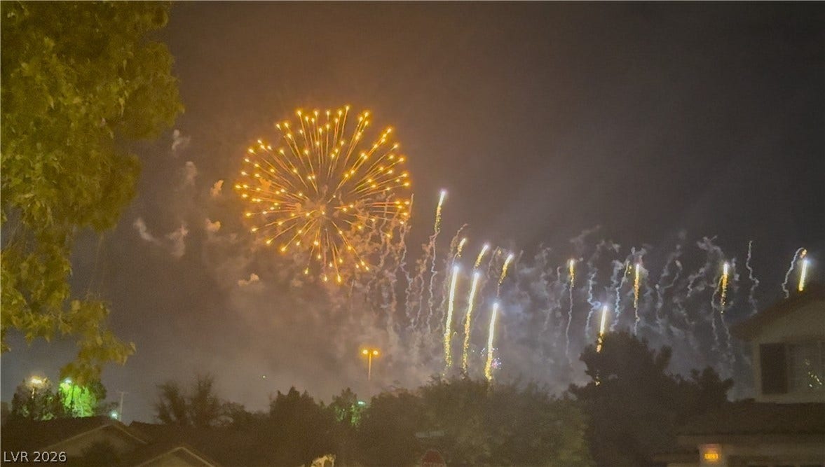 2408 Pebble Springs Court, Henderson, NV 89074 Green Valley Ranch Hotel & Casino 4th of July Fireworks from front of house