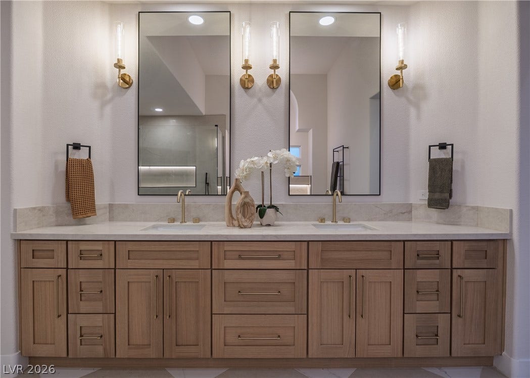 8800 Lusso Court, Las Vegas, NV 89134 Bathroom with double vanity