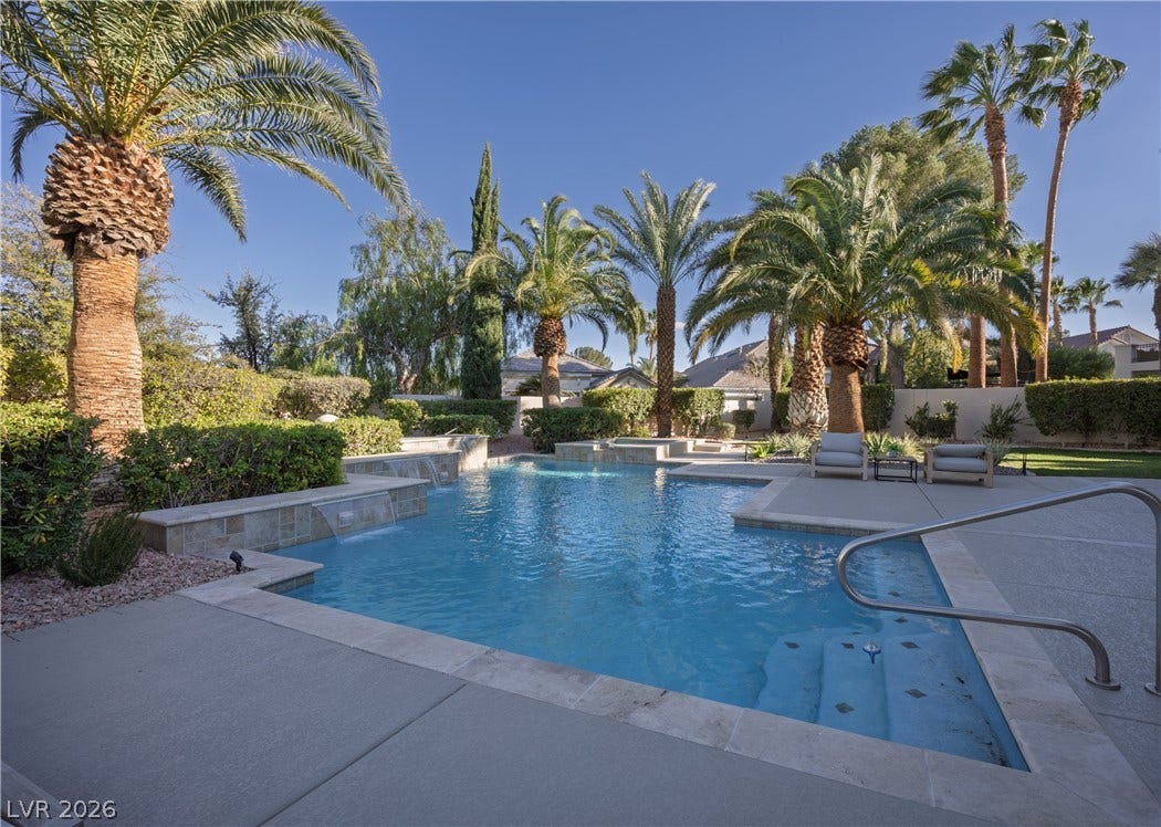 8800 Lusso Court, Las Vegas, NV 89134 View of pool with patio surround