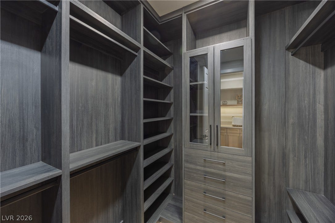View of walk in closet