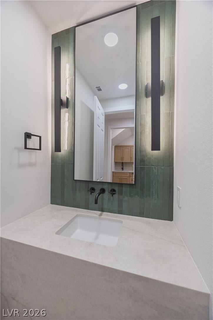 Bathroom featuring vanity