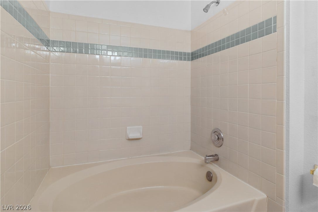 View of Primary bathroom shower / bathtub combo