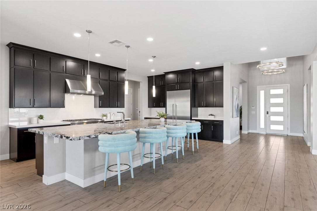 9841 W El Campo Grande Avenue, Las Vegas, NV 89149 Culinary dreams come to life in this modern kitchen with ample counter space and state-of-the-art appliances